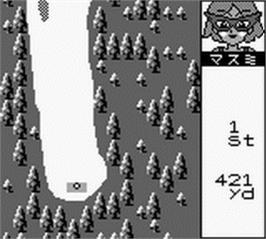 In game image of Pocket Golf on the Nintendo Game Boy.